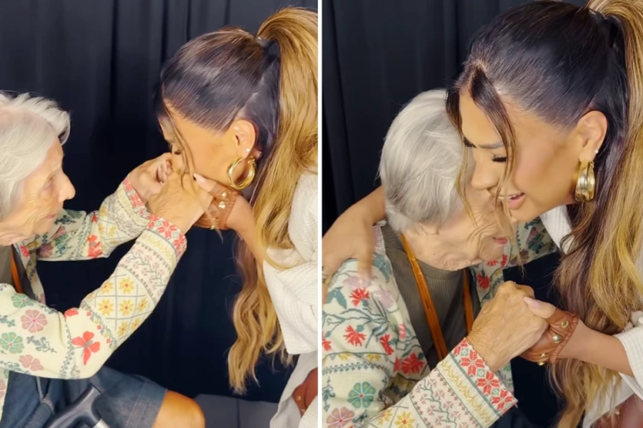 Simone Mende realiza sonho de fã de 94 anos e Simone Mende realiza sonho de fã de 94 anos e